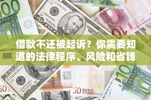 济南借款不还被起诉？你需要知道的法律程序、风险和省钱技巧